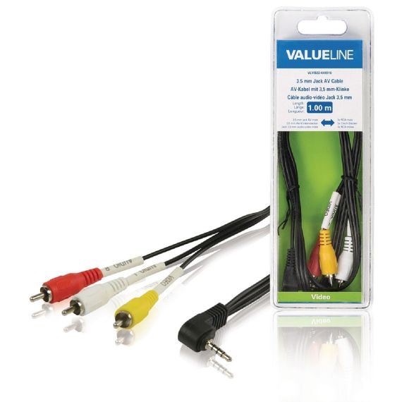 Cavo Component Video Maschio da 3.5mm-3x RCA Maschio 1m Cavo Component Video Maschio da 3.5mm-3x RCA Maschio 1m
